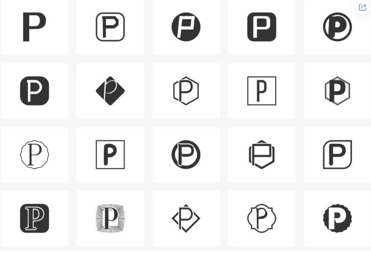 logo一键生成-字母p设计logo案例赏析